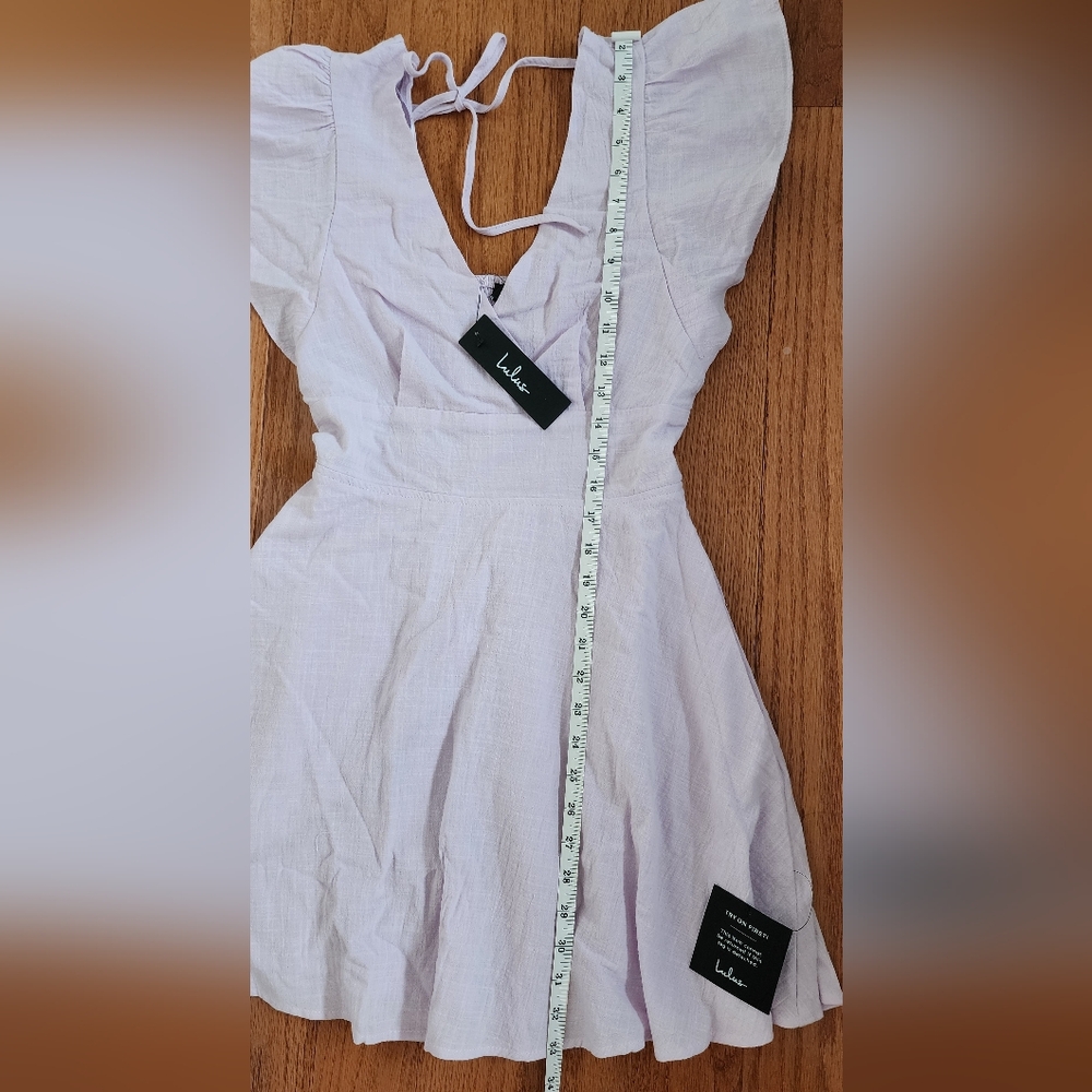 Sweeten Me Up Lilac Flutter Sleeve Mini Dress With Pockets - Picture 5 of 5